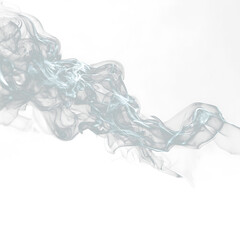 Obraz premium Light blue fog plume with realistic smoke effect transparent PNG