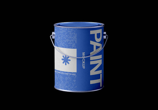 Paint Pail Mockup &ndash; Isolated Packaging Branding Presentation (PSD)