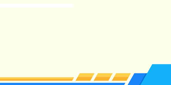 Modern Blue and Yellow Geometric Banner Background With Minimal Corner Accents for Business