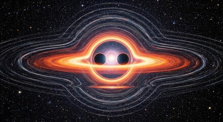 Black hole illustration cosmic background