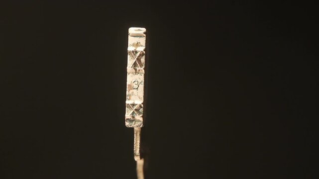 The letter X with a vintage typewriter hammer 