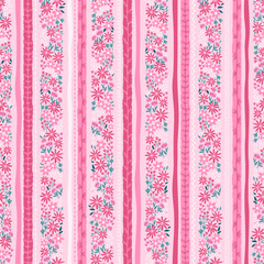 Naklejka na ściany i meble Cute hand drawn ditsy seamless pattern, lovely floral background, great for textiles, banners, wallpapers, wrapping - vector design