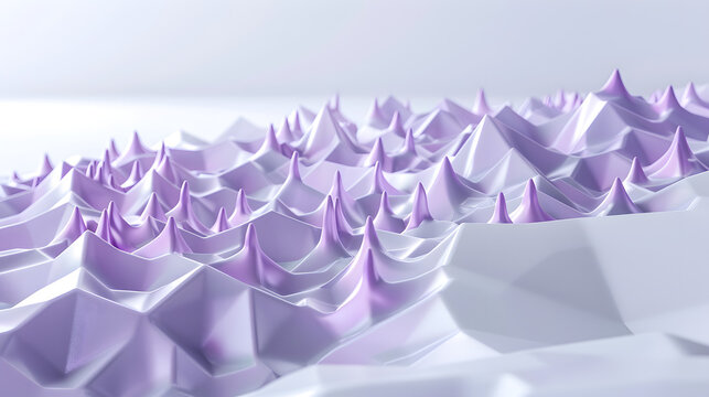 Matte white surface sealed by organized pastel purple magnetic ferrofluid