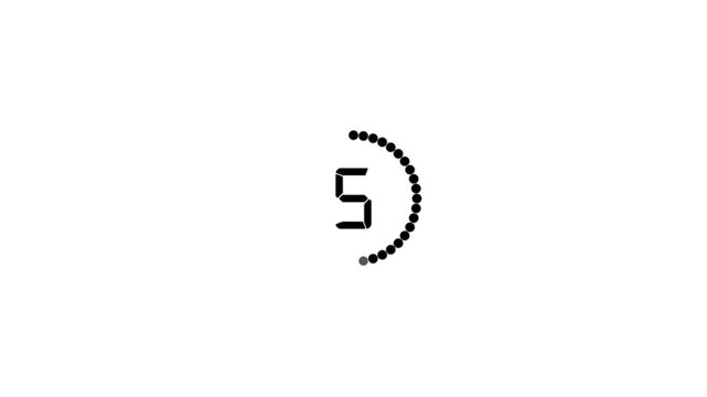 Countdown concept, counting down from ten to zero. Circle count down numbers on white background.