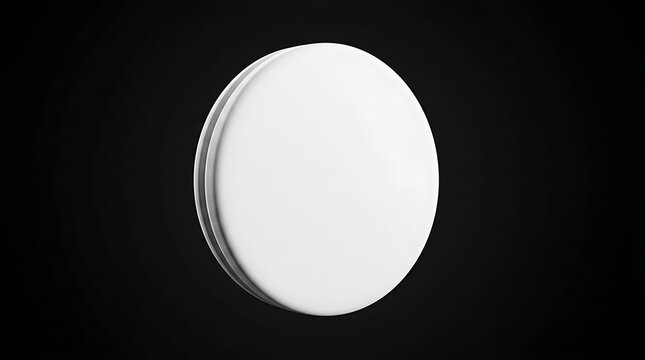 Isolated empty round fridge magnet mockup circular blank badge for promotional branding corporate identity display