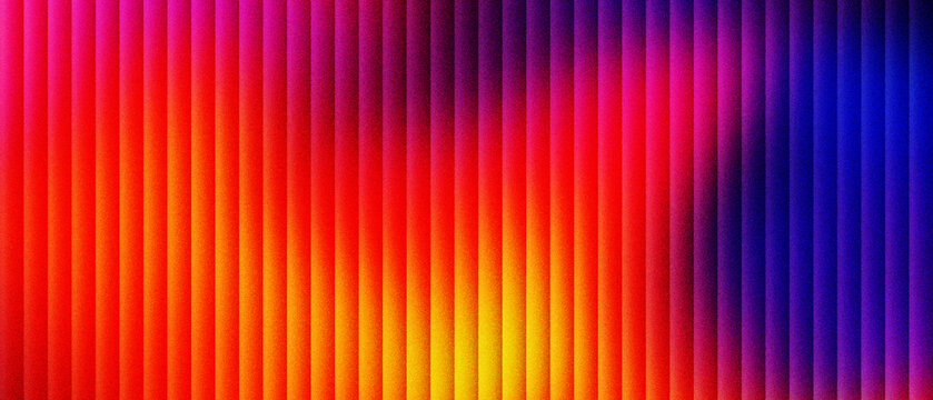 Vibrant neon vertical lines background, colorful abstract light stripes with glowing orange and blue gradients, modern digital texture with rhythmic linear patterns for creative web banners.