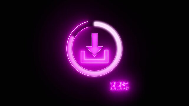 Digital download icon monitors network file transmission speed indicators. Interactive download icon tracks cloud computing backup percentages. Modern interface graphics with download icon.