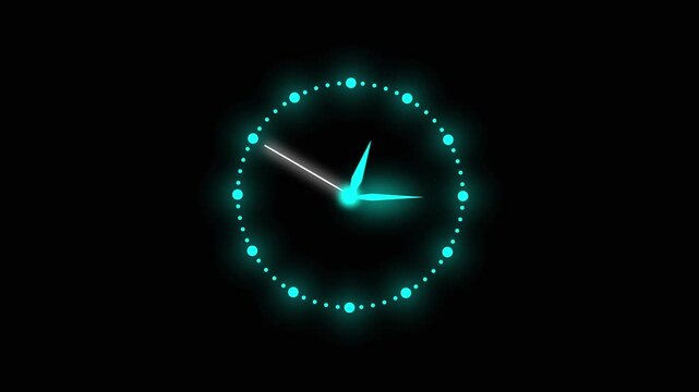 Digital clock face displays precise time keeping intervals online. Modern digital clock face loops for technology presentation backdrops. Time tracking tech concept using digital clock face.