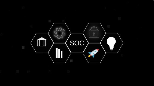 Advanced cybersecurity SOC icons map global data privacy networks. Modern cybersecurity SOC icons visualize secure digital database access control. Network protection using cybersecurity SOC icons.