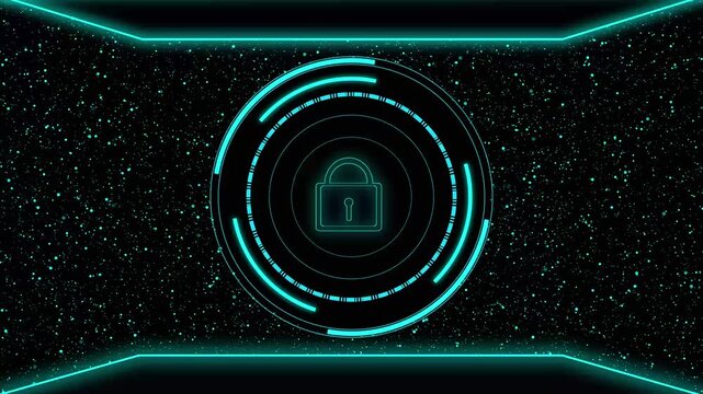 Digital security lock icon signifies modern information safety solutions. Secure security lock icon protects corporate database records. Cyber security concept using security lock icon.