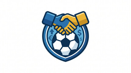 Football sponsorship single icon isolated on white background, sports business vector illustration © Yuzma