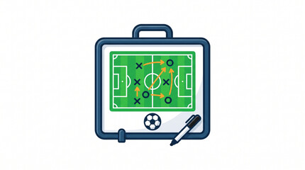 Soccer presentation single icon isolated on white background, editable sports vector illustration © Yuzma