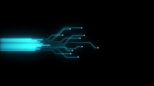mondo, hi tech, sfondo, internet, comunicazione. 3d neon line background. 4k video...