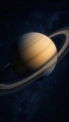 Obraz premium Saturn's rings in cosmic space.