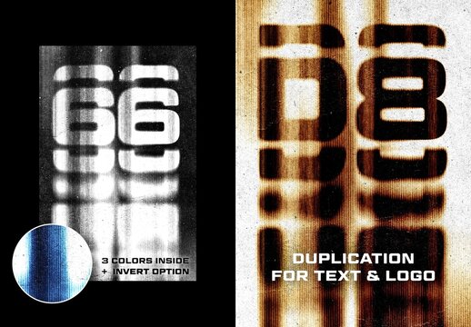 Duplication Text Effect &ndash; Messy Typography for Logo, Poster & Branding (PSD)