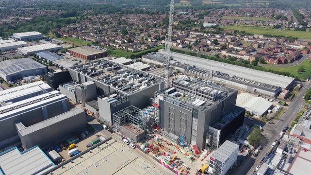 Massive Data Center Under Construction From Above