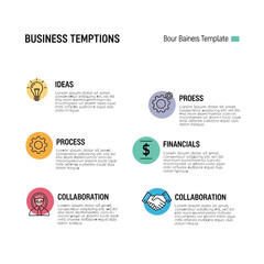 Naklejka premium Business infographic template with six steps and colorful icons