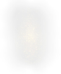 Fototapeta premium Golden Glitter Dust Explosion Overlay on Transparent Background PNG