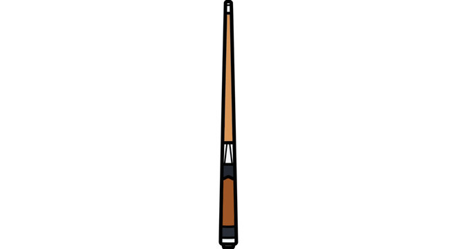 A brown and black cue stick.