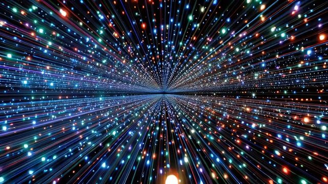 The Light‑Speed Corridor: A Tunnel of Colour, Motion, and Infinite Depth, ai generated.
