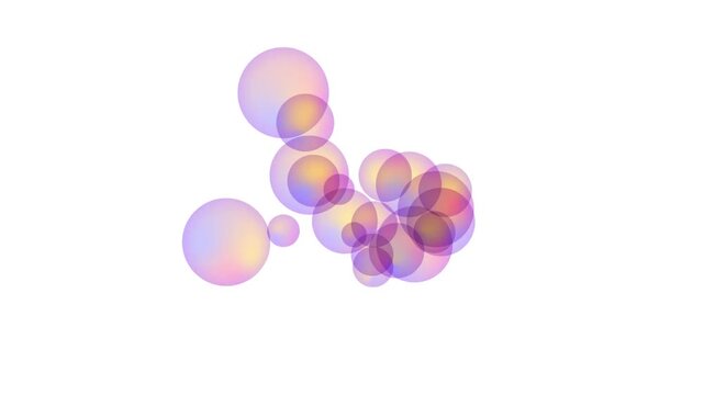 abstract background with flying bubbles, seamless looping