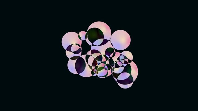 abstract background with flying bubbles, seamless looping