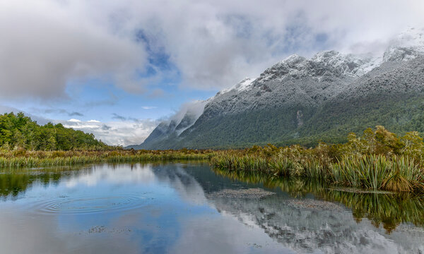 Mirror Lakes, Milford Sound Road, Southland Region, New Zealand