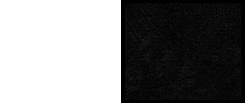 Minimalist split screen background, high contrast black and white composition, abstract dual tone texture for graphic design and web banners