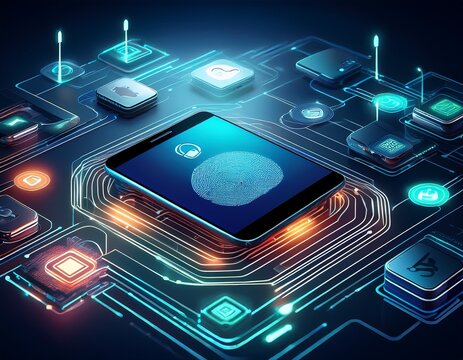 cybersecurity service concept of mobile and computer secure connection as trusted device and two step factor authentication code verified credentials