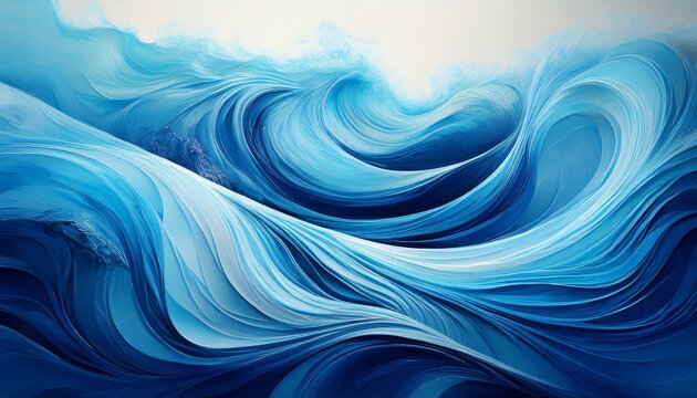 abstrakte blaue wellen n moderne kunst mit wasserbewegung