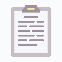 Fototapeta premium Clipboard Checklist Vector Icon, 