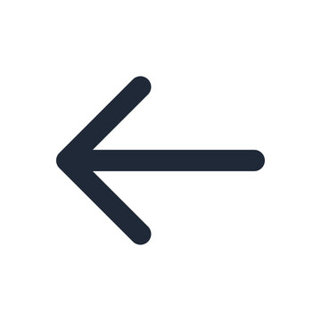 Back arrow line icon, UI app interface navigation outline symbol