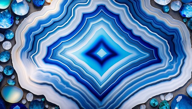 blue agate stone with crystal wallpaper