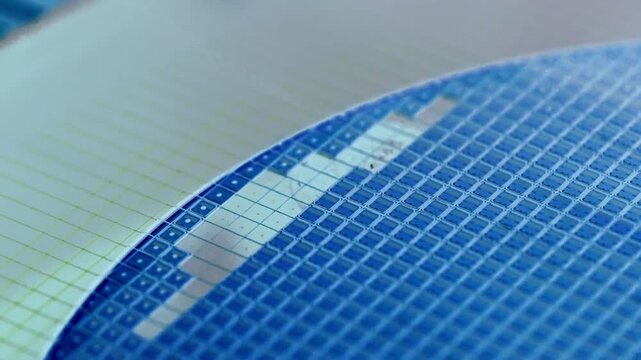 Semiconductor Pick Up Silicon Die Attach Machine Advanced Microchip Packaging Bond Process in 4K Ultra HD footage.
