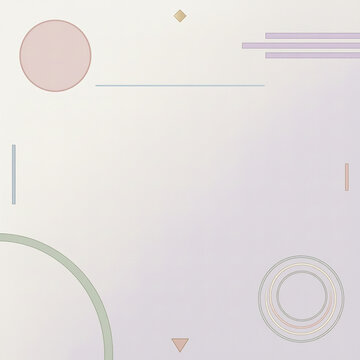 Minimalist morandi abstract geometric background, soft pastel colors