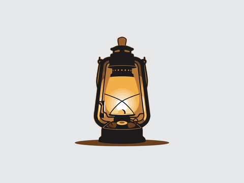 Vintage Oil Lantern with Warm Glow.
