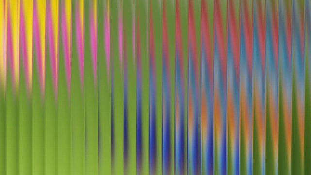 Abstract Vertical Stripes: A vibrant abstract composition features a series of sharp, vertical stripes in a dynamic array of colors, including green, yellow, blue, and red.
