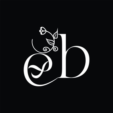 Initial letter eb logo design 
