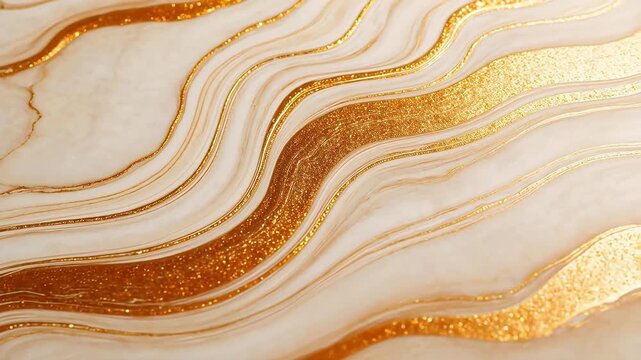 Golden swirls on marble texture