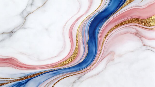 Abstract marble pattern with gold accents