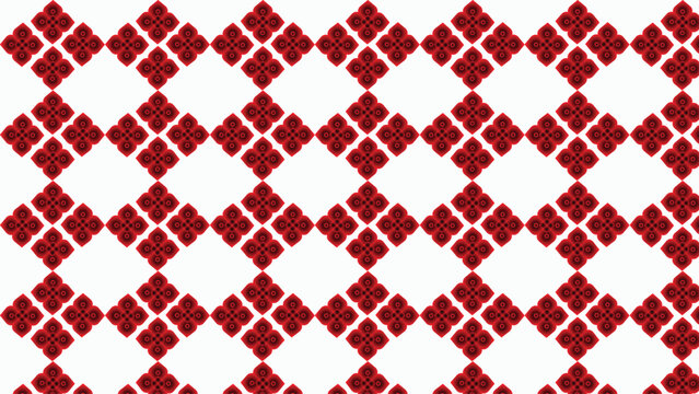 Abstract red diamond seamless pattern background with white contrast decorative geometric tessellation design for modern digital art wallpaper
