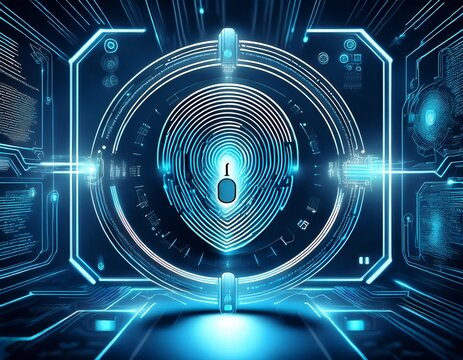 a concept of an advanced cybersecurity system the futuristic interface shows a multi factor authentication process using a secure password or pin for enhanced data protection fermion