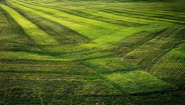 Freshly Scarified Lawn Texture In Early Spring