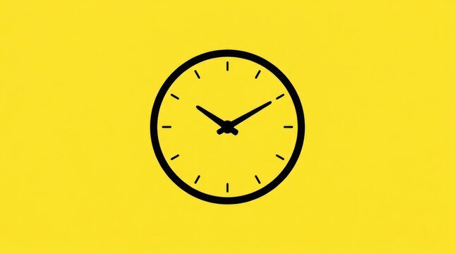 Minimalist Black Wall Clock