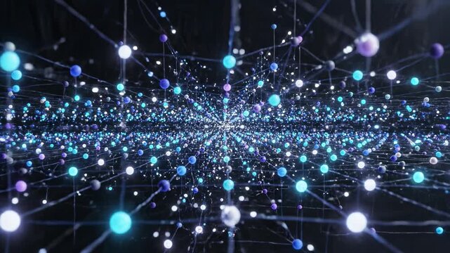 Network Visualization with Particles and Lines.