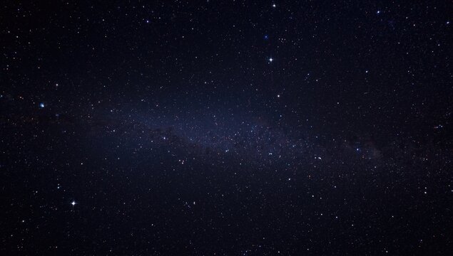 Bright Star Cluster Against Deep Space Galaxy Background Night Sky, High Detail