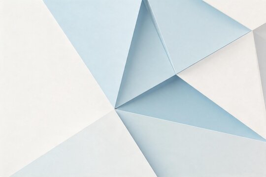 Abstract geometric pattern with blue and white triangles