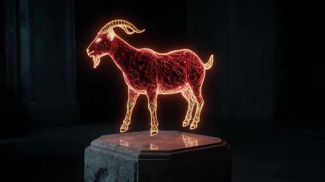 Holographic Fire Goat