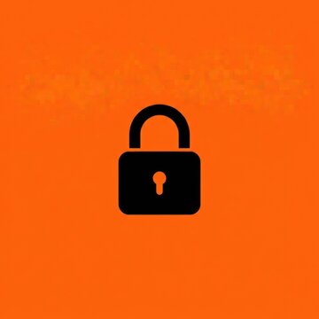 Minimalist Black Padlock Icon