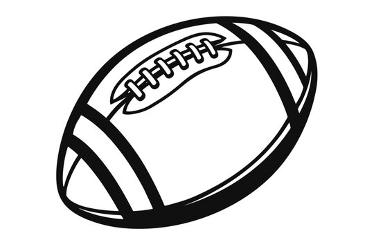 American Football Silhouette Icon Vector